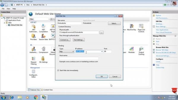Internet Information Server (IIS 7) || iis server configuration in windows 7