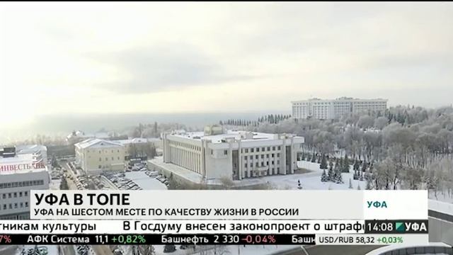Уфа на шестом месте по качеству жизни в России смотреть онлайн