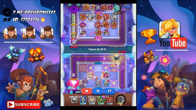 RUSH ROYALE: (Некромант-Минотавр) VS. (Зевс-Инквизитор) смотреть онлайн