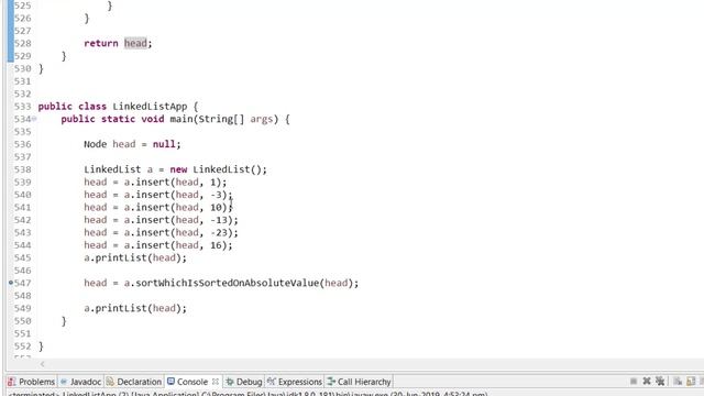 Linked List in Java - 68: Sort Linked List which is already sorted on absolute value смотреть онлайн
