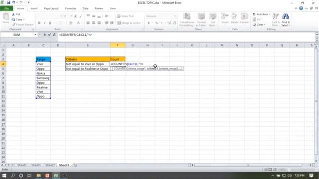 Count cells not Equal to Either A or B|Excel Tutorial|Technical Analytics| смотреть онлайн