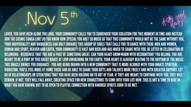 November 5, 2023 - Astro Card Daily смотреть онлайн