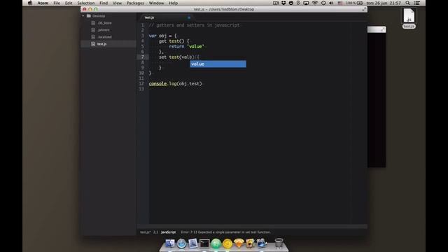 JavaScript: getters and setters (svenska) смотреть онлайн