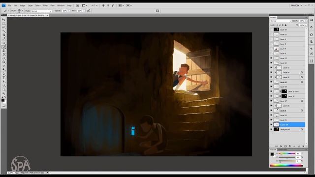 The SPA Studios | Marcin Jakubowski's Time Lapse Painting "Secret" смотреть онлайн