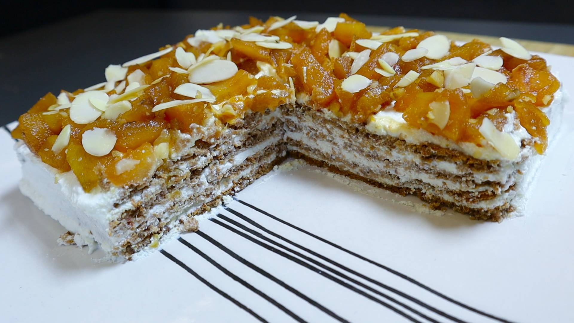 Низкокалорийный яблочный торт с творожным кремом! Без сахара, без масла, без муки! Лёгкий десерт.