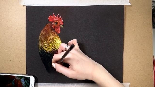 Петушок пастелью (не обучающее видео!) смотреть онлайн