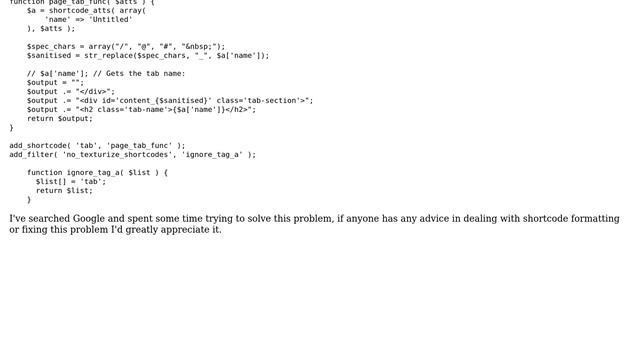 Wordpress: Shortcode and whitespace formatting problem смотреть онлайн