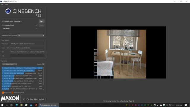 Ryzen 5800x Cinebench R23