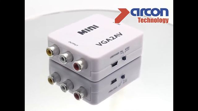 Adaptador conversor caja de VGA a RCA con audio y fuente смотреть онлайн