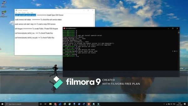 Install OpenSSH Server n Ubuntu and verify Public and Private Key Pairs