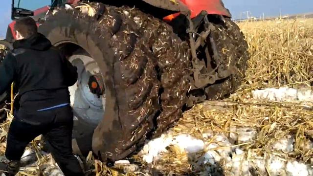 Комбайн застрял. Уборка кукурузы 5.04.17. смотреть онлайн