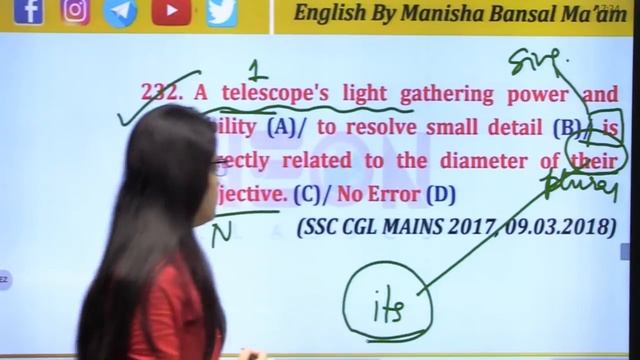 Spotting Errors by Manisha Bansal Ma'am | Complete Grammar Revision for SSC CGL (PRE/MAINS), CHSL смотреть онлайн