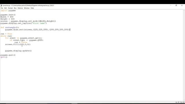 pygame tutorial #3 - How to create a rectangle in pygame смотреть онлайн