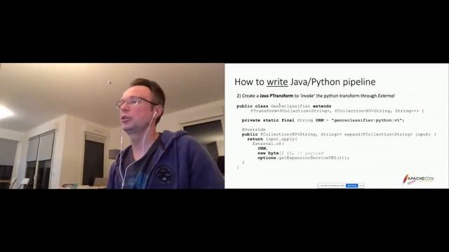 Apache Beam: using cross-language pipeline to execute Python code from Java SDK смотреть онлайн