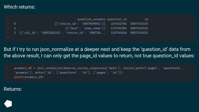 Using pandas and json_normalize to flatten nested JSON API response смотреть онлайн