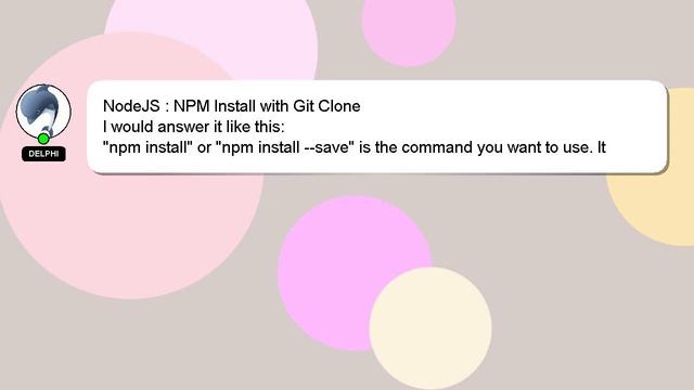 NodeJS : NPM Install with Git Clone смотреть онлайн