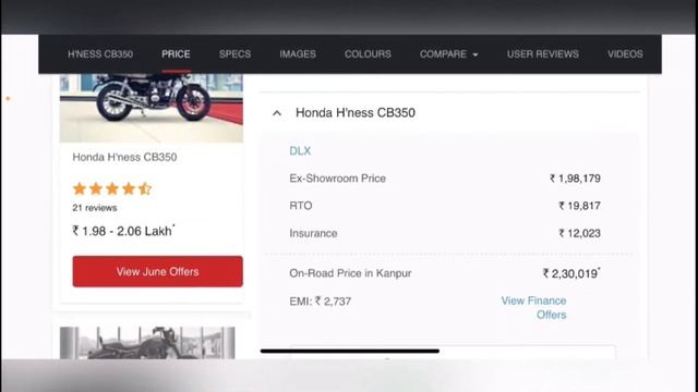 2022 New Honda H'ness CB 350 28k downpayment on-road price | 1 lakh bike loan monthly EMI |feature смотреть онлайн