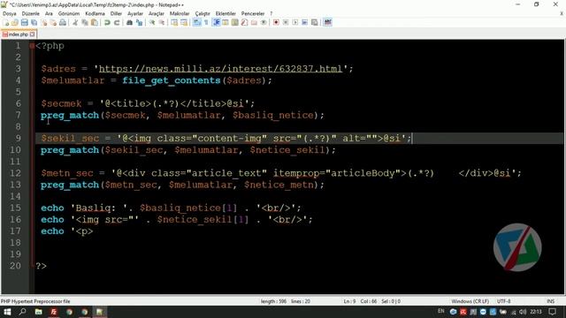 #20 Azəri PHP Dərsləri - File_get_contents() ilə Qrab Necə Hazırlanır? смотреть онлайн
