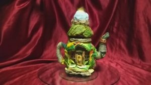 Домик из соленого теста "Чайничек"