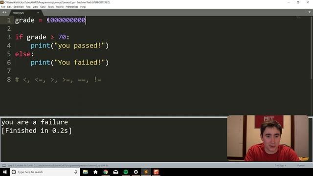 Conditional Statements (if, elif, else) in Python - Beginner Python Tutorial #2 смотреть онлайн
