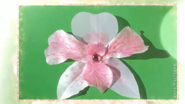 Канзаши. Как сделать цветок орхидеи смотреть онлайн
