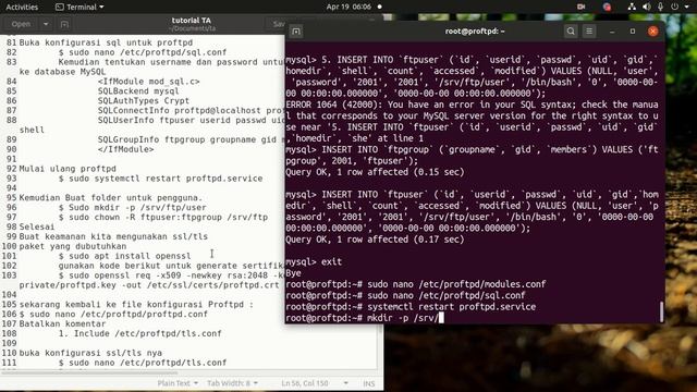 Penggunaan ProFTPD dengan fitur Virtual User di mysql dan pengamanan SSL/TLS смотреть онлайн