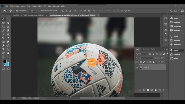 ADOBE PHOTOSHOP CC TUTORIAL CHANGING A COLOUR OF FOOTBALL | BABY WOW WOW смотреть онлайн