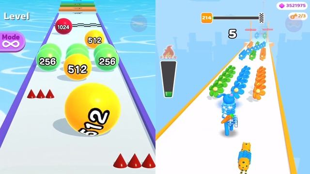 ✅ Satisfying Mobile Games - Sandwich Runner vs Marble Run 3D - Gameplay Walkthrough смотреть онлайн
