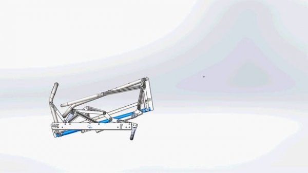 Механизм трансформации дивана. Analysis of the design movement is made in Solid Works