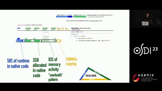 OSDI '23 - Triangulating Python Performance Issues with SCALENE смотреть онлайн