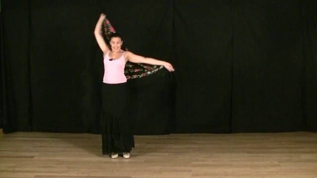 Flamenco shawl (mantón) exercises: Cambio simultáneo смотреть онлайн