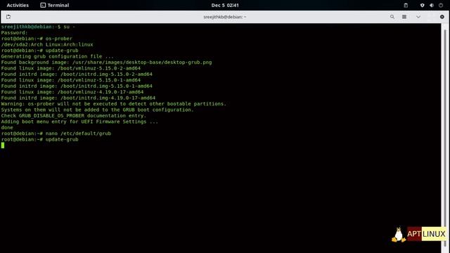 Dual boot issue - "Warning: os-prober will not be executed to detect other bootable partitions." смотреть онлайн