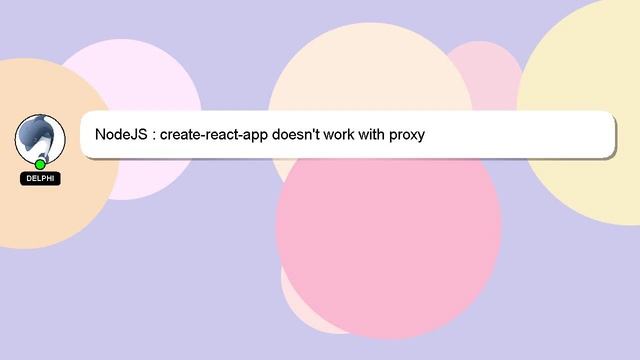 NodeJS : create-react-app doesn't work with proxy смотреть онлайн