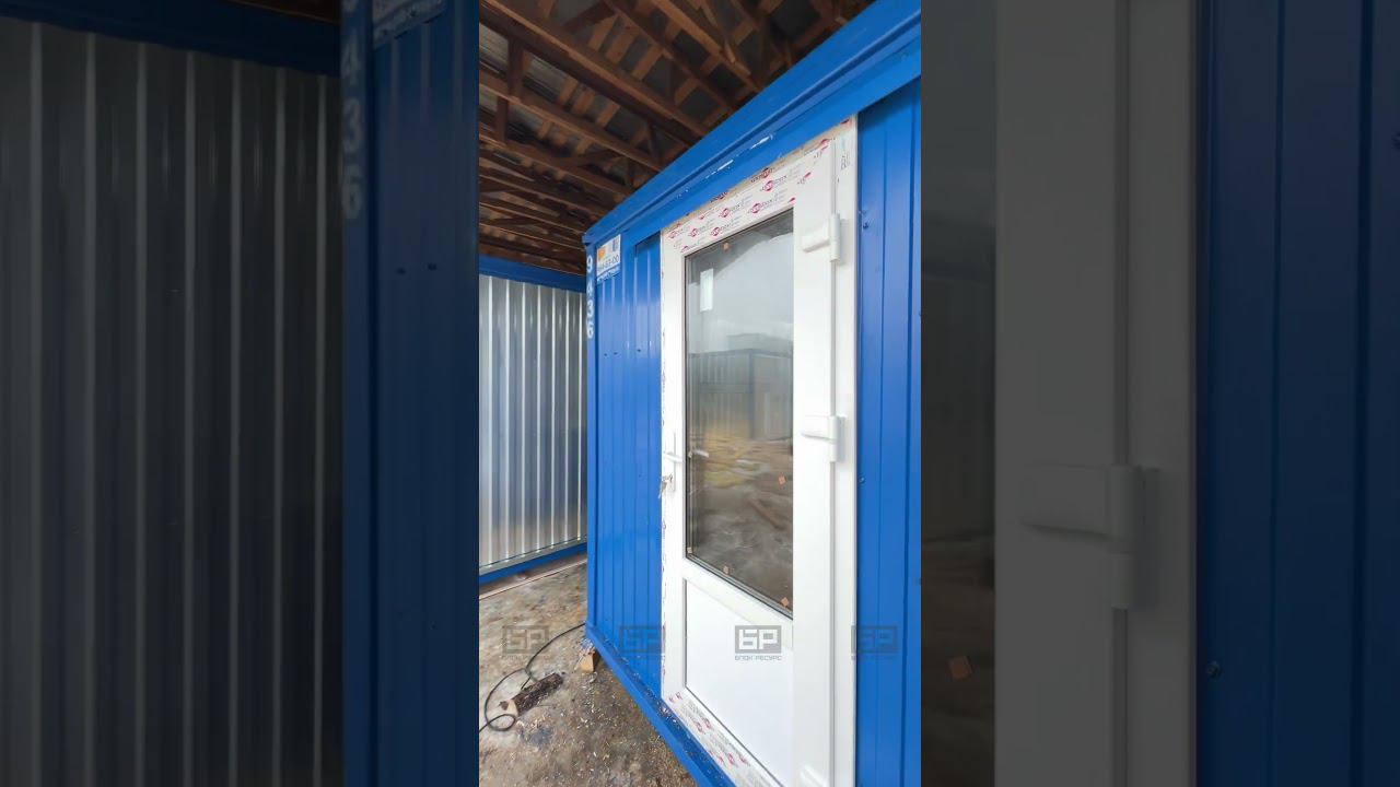 Пост охраны ПО-4 синего цвета с панорамными окнами смотреть онлайн