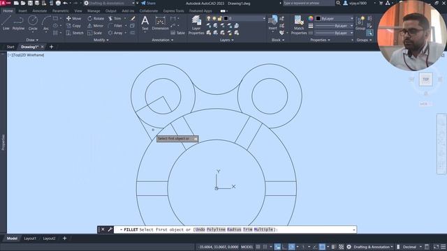 Autocad Drawing Practice 24: Using array, circles and offset command смотреть онлайн