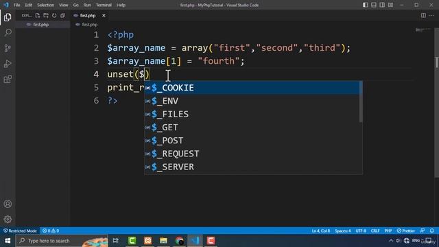 Arrays in PHP part 1 - Lecture 27 | The Complete PHP course for beginners 2023 смотреть онлайн