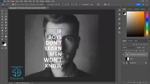 Asan portret mətn effekti - Adobe Photoshop 2022 смотреть онлайн
