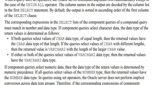 Reading SQL: Oracle Server and Set Operators: SQL Tutorial 77 смотреть онлайн