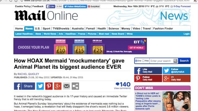 MERMAID CAUGHT ON TAPE BY SUBMARINE? | Animal Planet Footage Analysed and Debunked смотреть онлайн