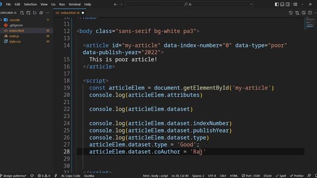 HTML5 Custom Data Attributes || JavaScript || Hindi смотреть онлайн