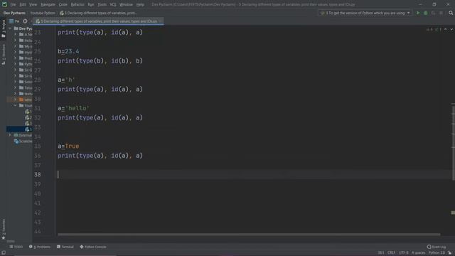 #4 | To print variable's values, IDs, and type in Python | Python Tutorials | With Source Code смотреть онлайн