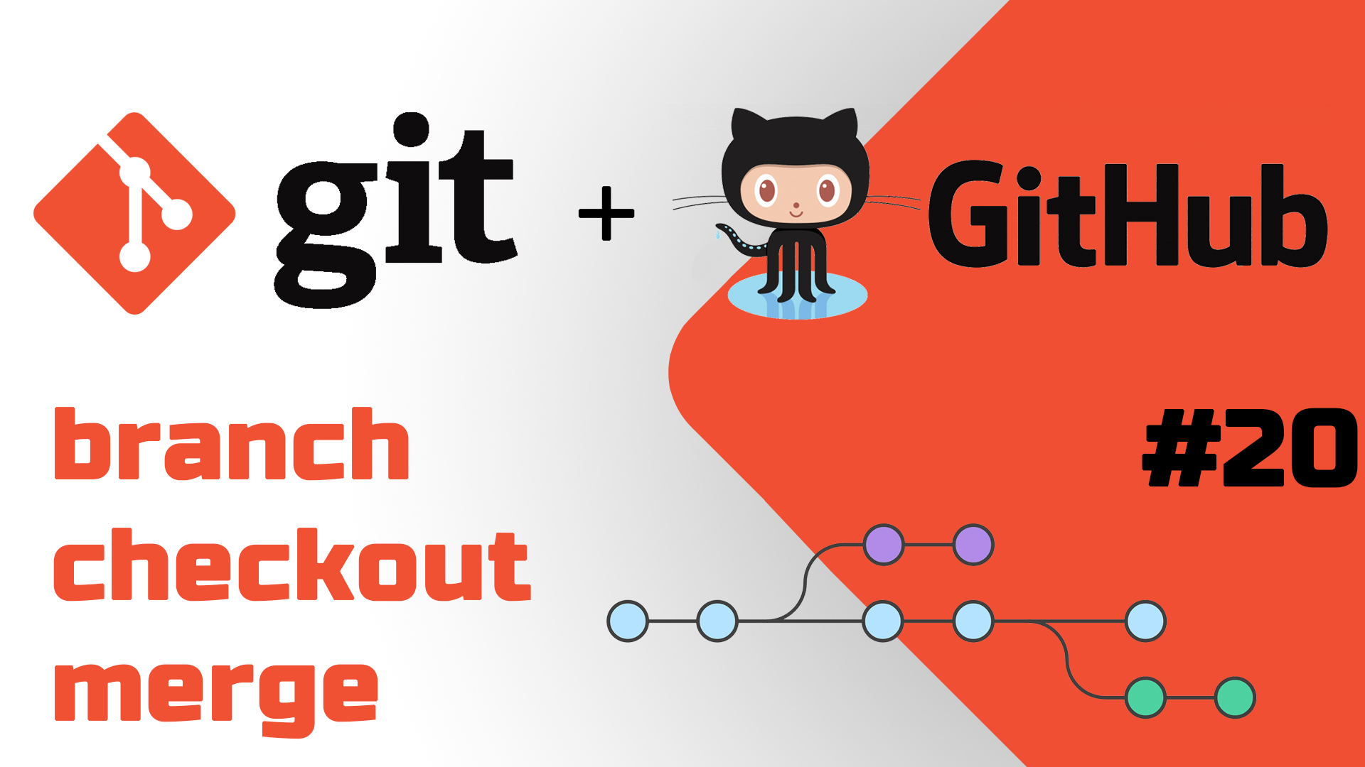 Слияние веток Git, разрешение конфликта слияния и работа в VS Code, Git Graph и Терминале смотреть онлайн