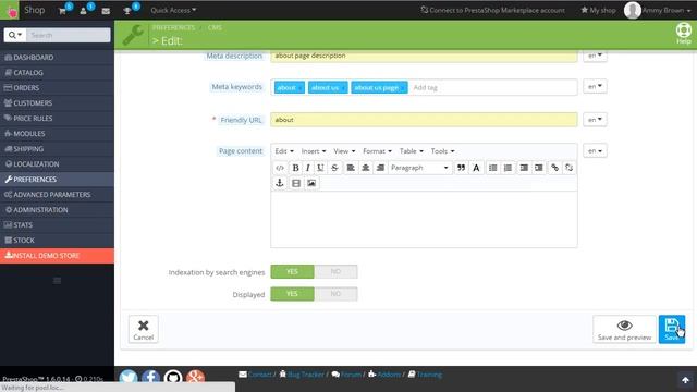 PrestaShop 1.6.x. How To Edit Site Meta Tags смотреть онлайн