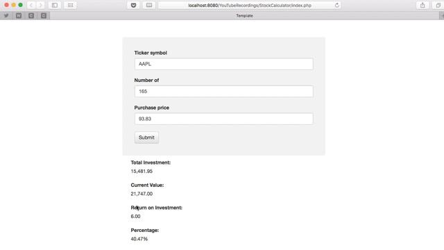 Stock Market Calculator with PHP (Part 3) смотреть онлайн