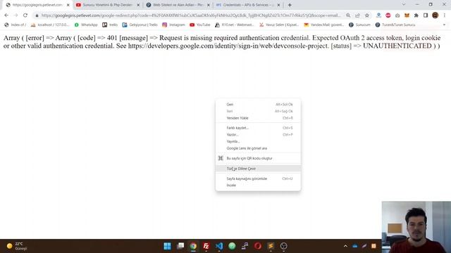 PHP-PDO Curl Kullanarak Google ile Üye Girişi Sistemi Mantığı #php #google #yazılım #eğitim смотреть онлайн