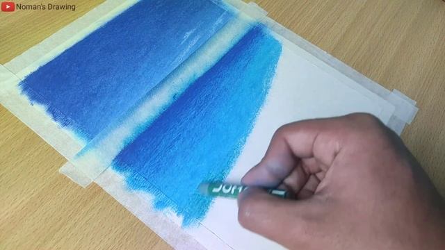 Easy Seascape Drawing/ Oil Pastel/ Ocean Beach Scenery drawing Step by step смотреть онлайн
