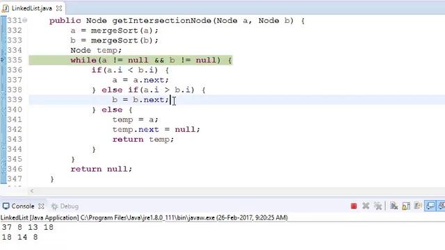 Linked List in Java: 19 - Get Lowest Common Element Of Two Linked Lists смотреть онлайн