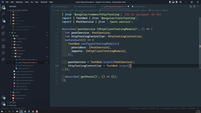 35 Add HttpClientTestingModule to Post Service for Resolving HttpClient Dependency - Angular testin смотреть онлайн