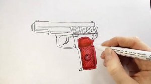 КАК НАРИСОВАТЬ ПИСТОЛЕТ МАКАРОВА/ ПОШАГОВЫЕ УРОКИ РИСОВАНИЯ ДЛЯ НАЧИНАЮЩИХ