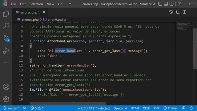 Errores en PHP | Silenciar errores en PHP | Operador de control de errores PHP (parte 3) смотреть онлайн